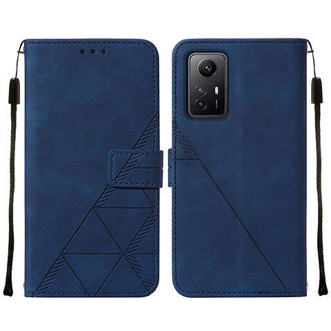 Coque Portefeuille Livre Cuir Etui Clapet YB2 pour Xiaomi Redmi Note 12S Bleu