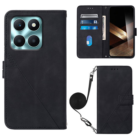 Coque Portefeuille Livre Cuir Etui Clapet YB3 pour Huawei Honor X8b Noir