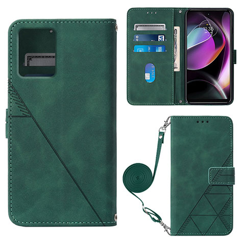 Coque Portefeuille Livre Cuir Etui Clapet YB3 pour Motorola Moto G 5G (2023) Vert