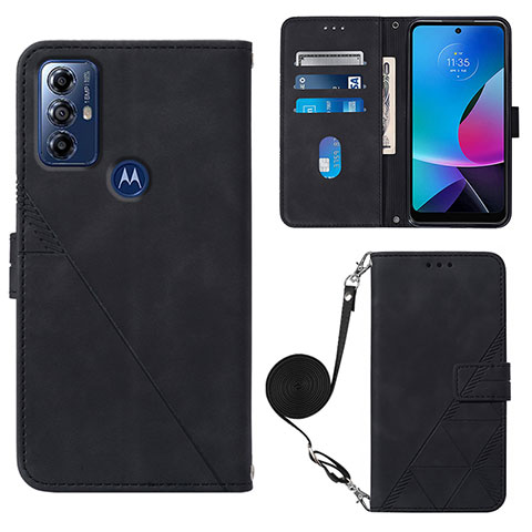 Coque Portefeuille Livre Cuir Etui Clapet YB3 pour Motorola Moto G Play Gen 2 Noir