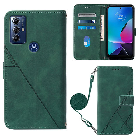 Coque Portefeuille Livre Cuir Etui Clapet YB3 pour Motorola Moto G Power (2022) Vert