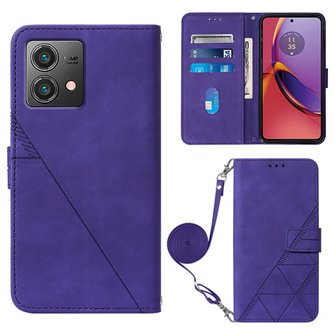 Coque Portefeuille Livre Cuir Etui Clapet YB3 pour Motorola Moto G84 5G Violet