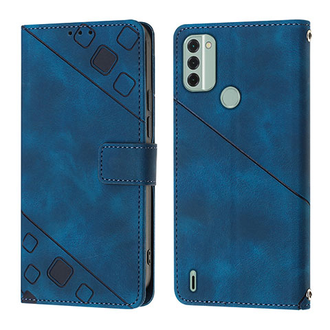 Coque Portefeuille Livre Cuir Etui Clapet YB3 pour Nokia C31 Bleu