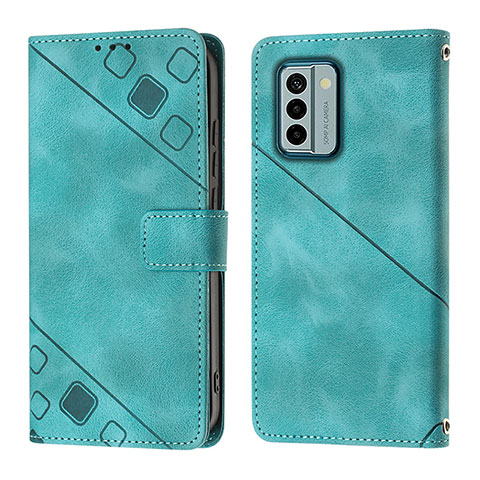 Coque Portefeuille Livre Cuir Etui Clapet YB3 pour Nokia G22 Vert