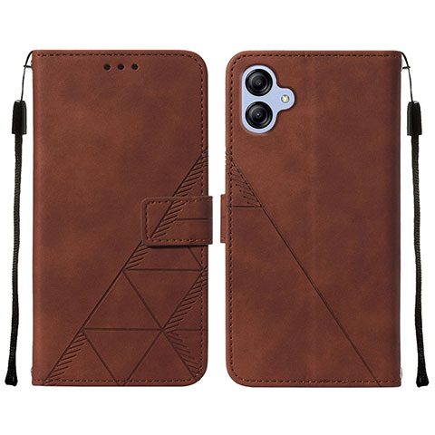 Coque Portefeuille Livre Cuir Etui Clapet YB3 pour Samsung Galaxy A04 4G Marron