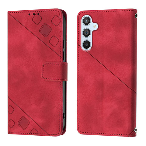 Coque Portefeuille Livre Cuir Etui Clapet YB3 pour Samsung Galaxy A54 5G Rouge