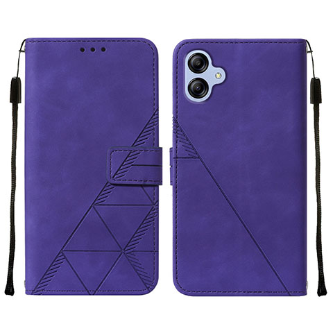 Coque Portefeuille Livre Cuir Etui Clapet YB3 pour Samsung Galaxy F04 Violet