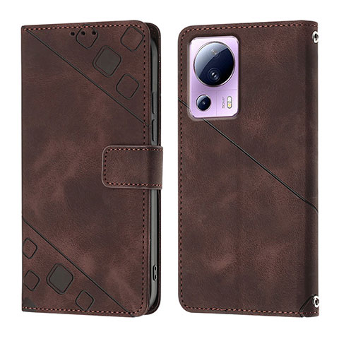 Coque Portefeuille Livre Cuir Etui Clapet YB3 pour Xiaomi Mi 12 Lite NE 5G Marron