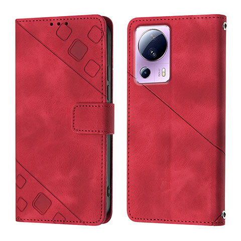 Coque Portefeuille Livre Cuir Etui Clapet YB3 pour Xiaomi Mi 12 Lite NE 5G Rouge