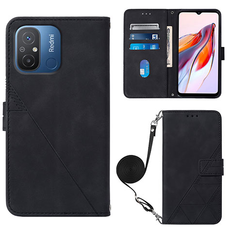 Coque Portefeuille Livre Cuir Etui Clapet YB3 pour Xiaomi Poco C55 Noir