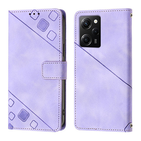 Coque Portefeuille Livre Cuir Etui Clapet YB3 pour Xiaomi Poco X5 Pro 5G Violet