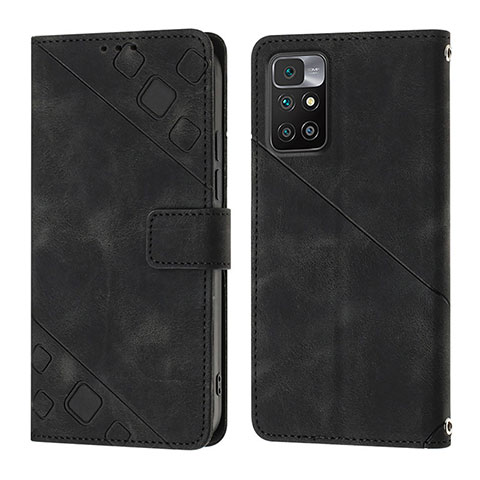 Coque Portefeuille Livre Cuir Etui Clapet YB3 pour Xiaomi Redmi 10 Prime Noir