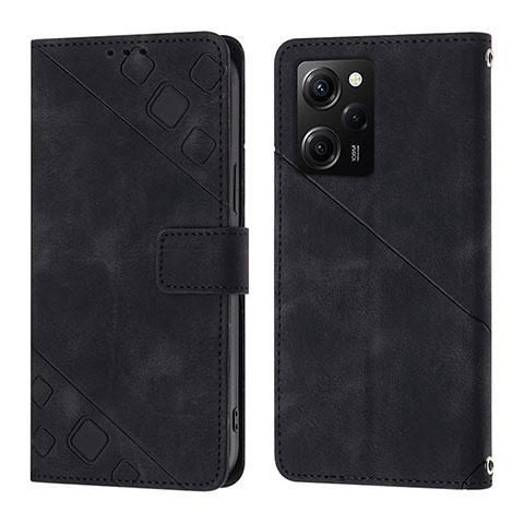 Coque Portefeuille Livre Cuir Etui Clapet YB3 pour Xiaomi Redmi Note 12 Pro Speed 5G Noir