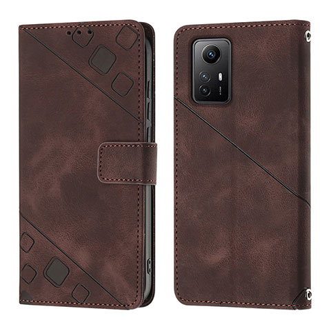 Coque Portefeuille Livre Cuir Etui Clapet YB3 pour Xiaomi Redmi Note 12S Marron