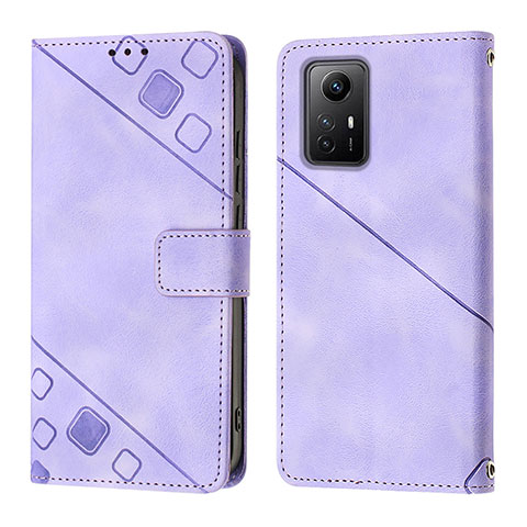 Coque Portefeuille Livre Cuir Etui Clapet YB3 pour Xiaomi Redmi Note 12S Violet