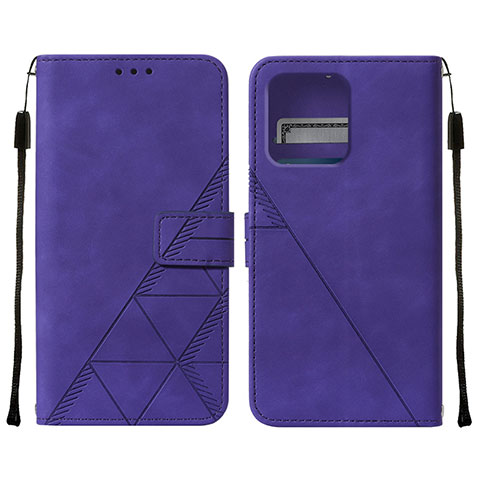 Coque Portefeuille Livre Cuir Etui Clapet YB4 pour Motorola Moto Edge 40 Pro 5G Violet