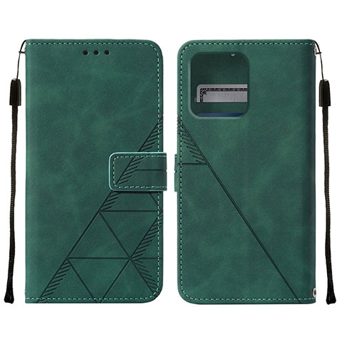 Coque Portefeuille Livre Cuir Etui Clapet YB4 pour Motorola Moto Edge Plus (2023) 5G Vert