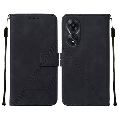 Coque Portefeuille Livre Cuir Etui Clapet YB4 pour Oppo A58 5G Noir