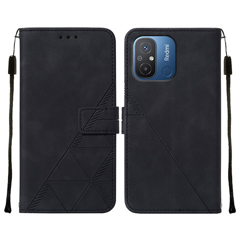 Coque Portefeuille Livre Cuir Etui Clapet YB4 pour Xiaomi Poco C55 Noir