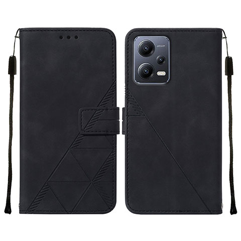 Coque Portefeuille Livre Cuir Etui Clapet YB4 pour Xiaomi Poco X5 5G Noir