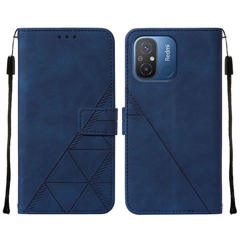 Coque Portefeuille Livre Cuir Etui Clapet YB4 pour Xiaomi Redmi 11A 4G Bleu