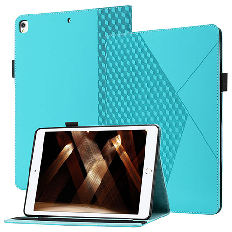 Coque Portefeuille Livre Cuir Etui Clapet YX1 pour Apple iPad 10.2 (2021) Bleu Clair