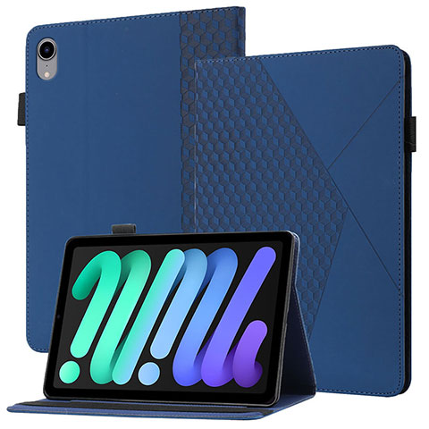 Coque Portefeuille Livre Cuir Etui Clapet YX1 pour Apple iPad Mini 6 Bleu