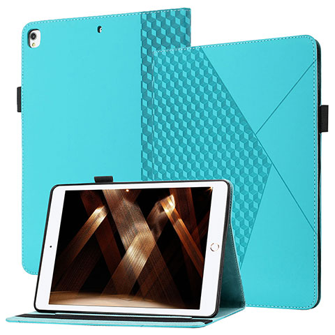 Coque Portefeuille Livre Cuir Etui Clapet YX1 pour Apple iPad Pro 10.5 Bleu Clair