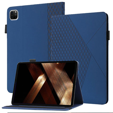 Coque Portefeuille Livre Cuir Etui Clapet YX1 pour Apple iPad Pro 11 (2021) Bleu
