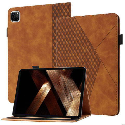 Coque Portefeuille Livre Cuir Etui Clapet YX1 pour Apple iPad Pro 11 (2022) Marron