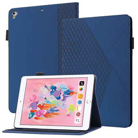 Coque Portefeuille Livre Cuir Etui Clapet YX1 pour Apple New iPad 9.7 (2017) Bleu