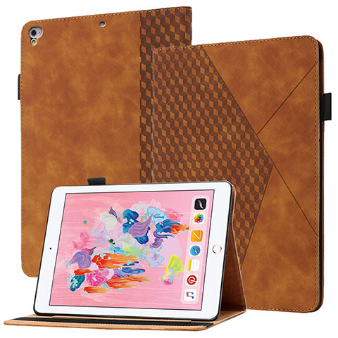 Coque Portefeuille Livre Cuir Etui Clapet YX1 pour Apple New iPad 9.7 (2017) Marron