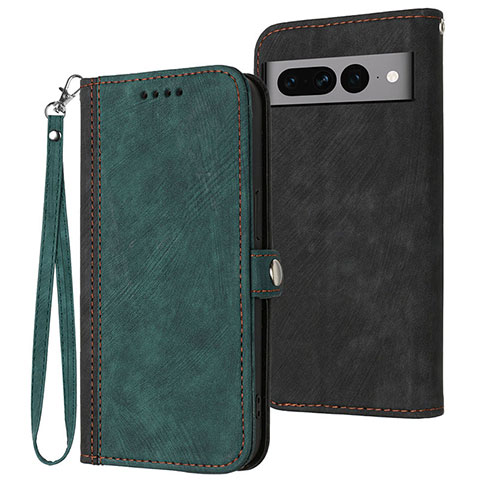 Coque Portefeuille Livre Cuir Etui Clapet YX1 pour Google Pixel 7 Pro 5G Vert