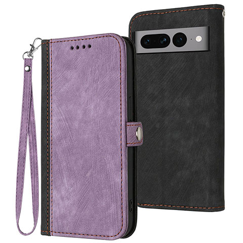 Coque Portefeuille Livre Cuir Etui Clapet YX1 pour Google Pixel 7 Pro 5G Violet