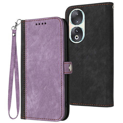 Coque Portefeuille Livre Cuir Etui Clapet YX1 pour Huawei Honor 90 5G Violet