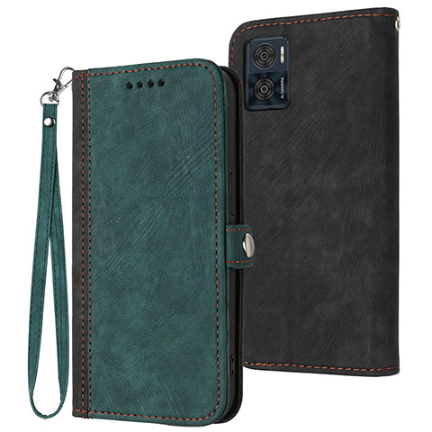 Coque Portefeuille Livre Cuir Etui Clapet YX1 pour Motorola Moto E22i Vert