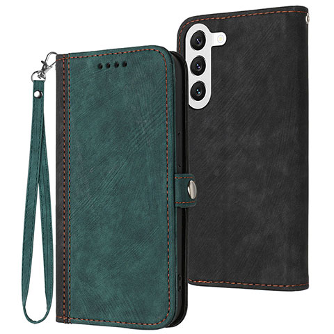 Coque Portefeuille Livre Cuir Etui Clapet YX1 pour Samsung Galaxy S23 5G Vert