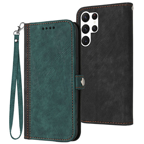 Coque Portefeuille Livre Cuir Etui Clapet YX1 pour Samsung Galaxy S24 Ultra 5G Vert