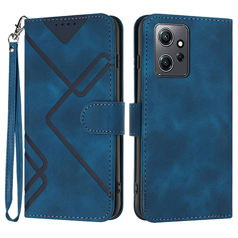 Coque Portefeuille Livre Cuir Etui Clapet YX1 pour Xiaomi Redmi Note 12 4G Bleu