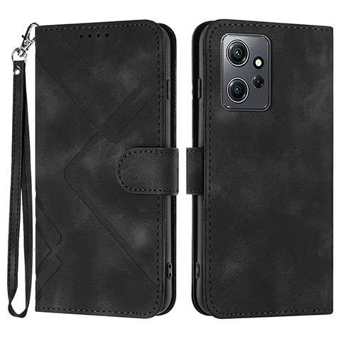 Coque Portefeuille Livre Cuir Etui Clapet YX1 pour Xiaomi Redmi Note 12 4G Noir