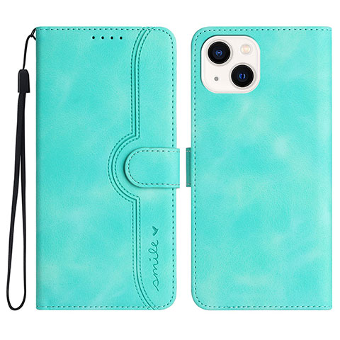 Coque Portefeuille Livre Cuir Etui Clapet YX2 pour Apple iPhone 13 Vert