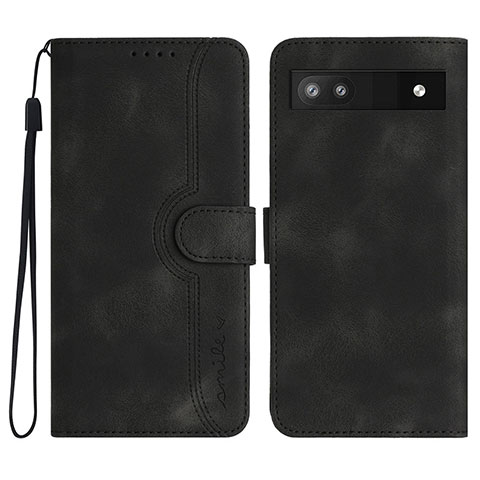 Coque Portefeuille Livre Cuir Etui Clapet YX2 pour Google Pixel 6a 5G Noir