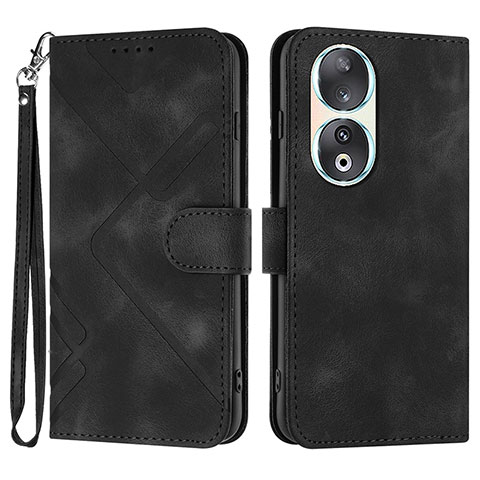 Coque Portefeuille Livre Cuir Etui Clapet YX2 pour Huawei Honor 90 5G Noir