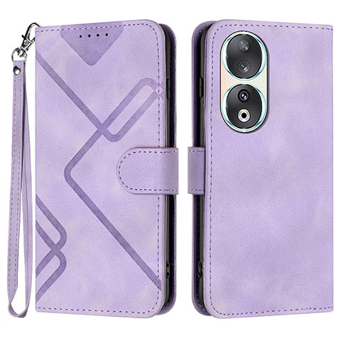 Coque Portefeuille Livre Cuir Etui Clapet YX2 pour Huawei Honor 90 5G Violet