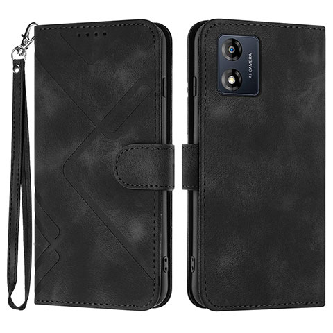 Coque Portefeuille Livre Cuir Etui Clapet YX2 pour Motorola Moto E13 Noir