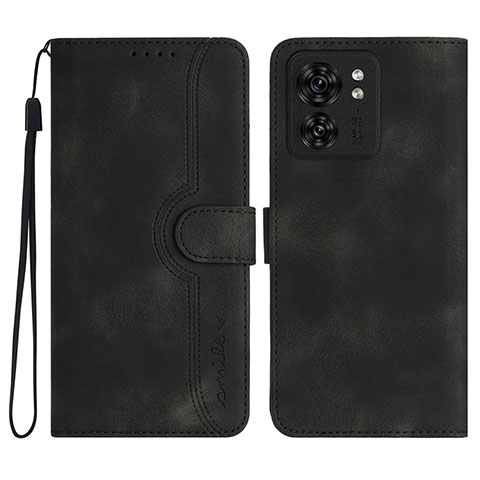 Coque Portefeuille Livre Cuir Etui Clapet YX2 pour Motorola Moto Edge (2023) 5G Noir