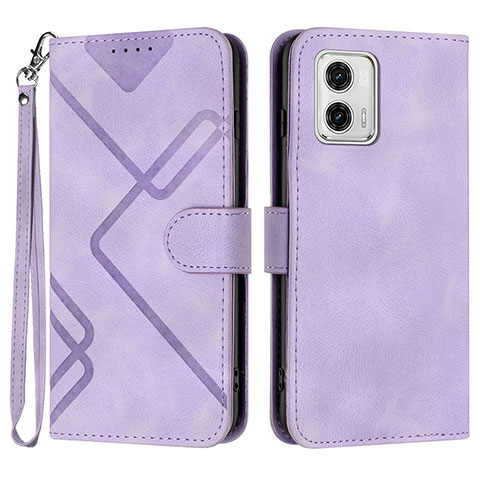 Coque Portefeuille Livre Cuir Etui Clapet YX2 pour Motorola Moto G 5G (2023) Violet