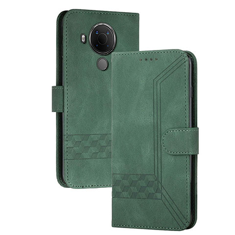 Coque Portefeuille Livre Cuir Etui Clapet YX2 pour Nokia C300 Vert