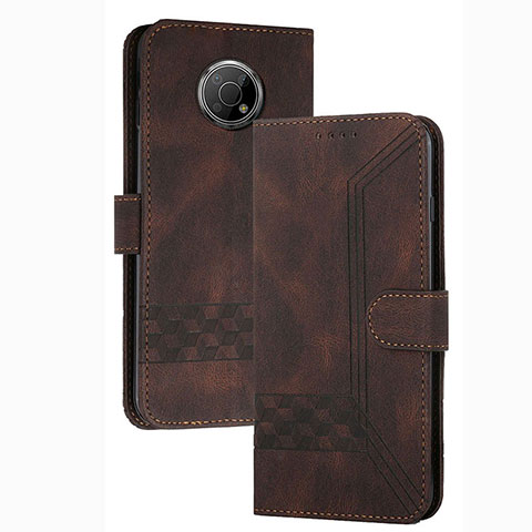 Coque Portefeuille Livre Cuir Etui Clapet YX2 pour Nokia G300 5G Marron