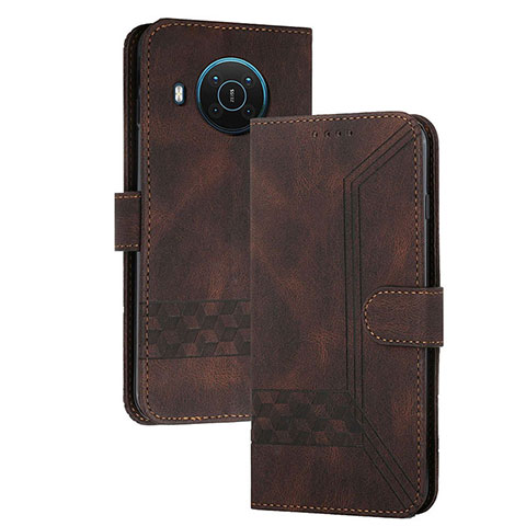 Coque Portefeuille Livre Cuir Etui Clapet YX2 pour Nokia X20 Marron